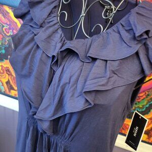 Alfani Petite ~ Size P/S ~ Sleeveless Blue Dress ~ NWT